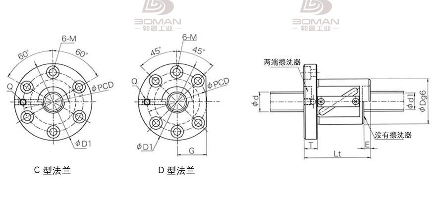KURODA GR6312DS-DAPR 黑田丝杆替换尺寸图