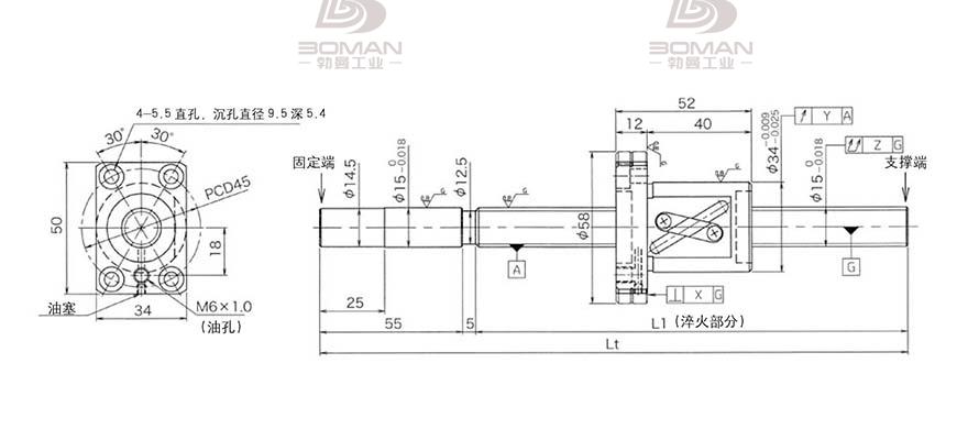 KURODA GG1510DS-BALR-0900A 日本黑田丝杆gk系列