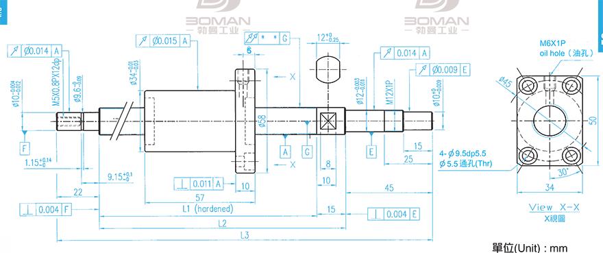 TBI XSVR01510B1DGC5-971-P1 tbi滚珠丝杆设计图