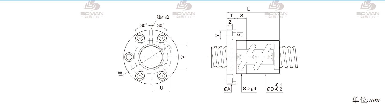 PMI FSVC3206-3.5 pmi滚珠丝杆的轴环作用
